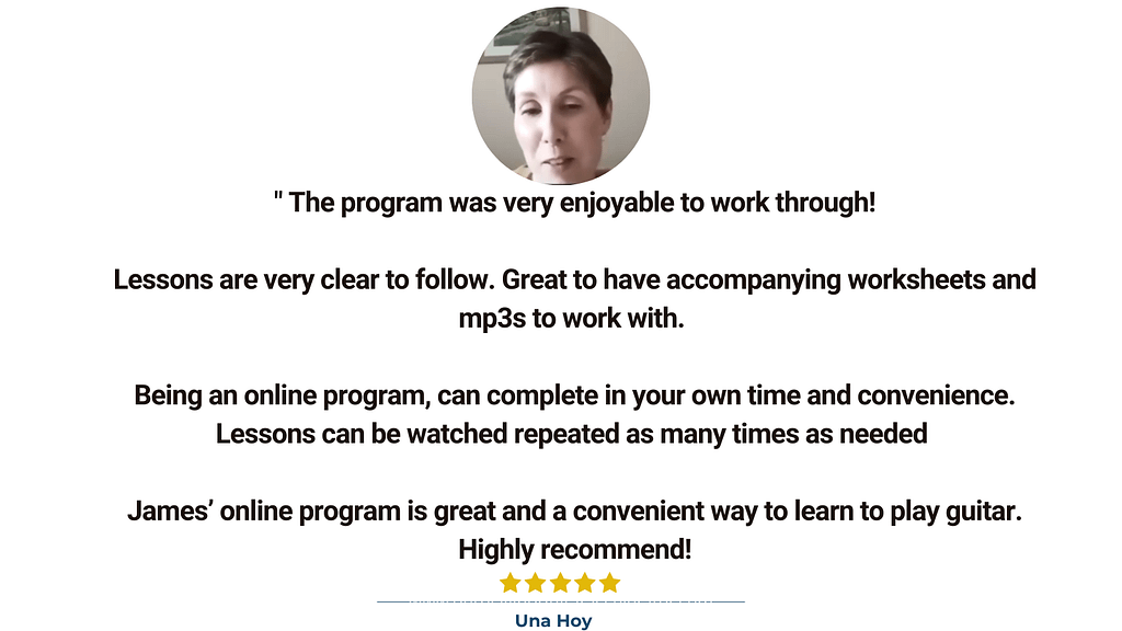 Una testimonial from google sheet